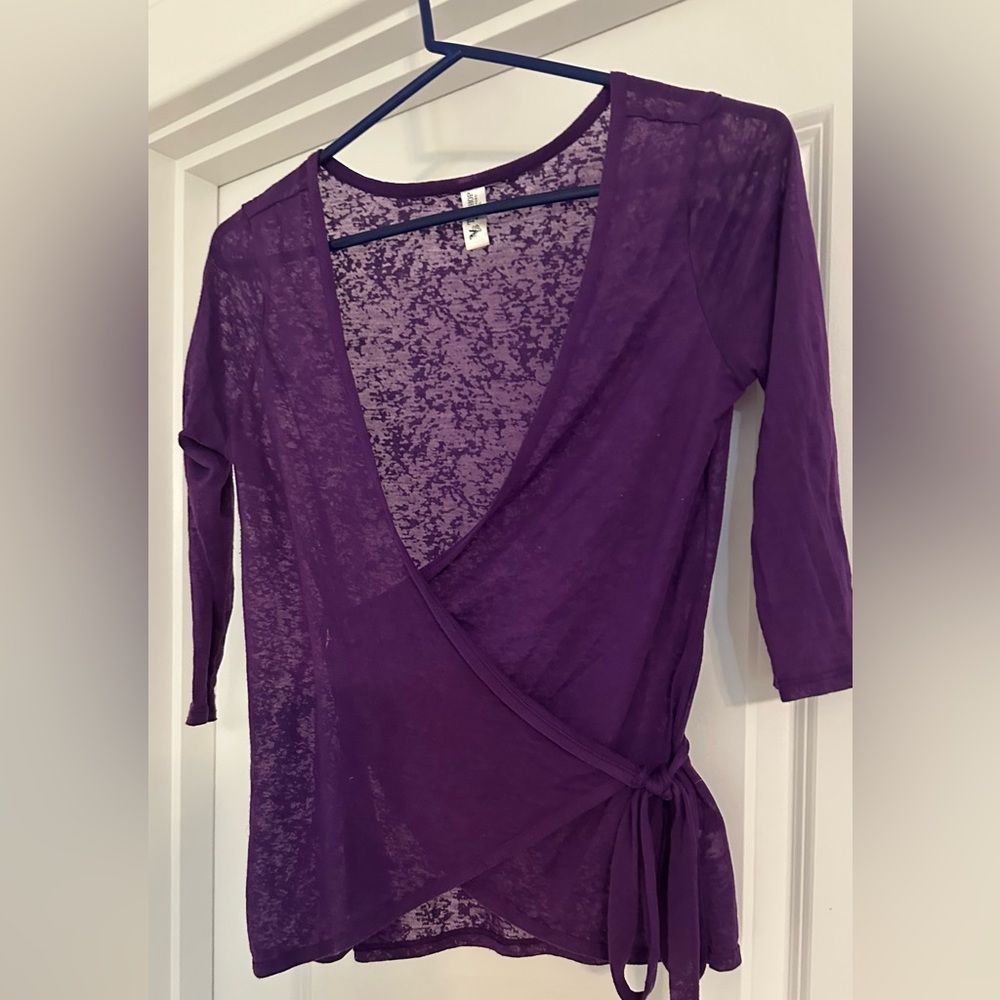 Purple Wrap Top